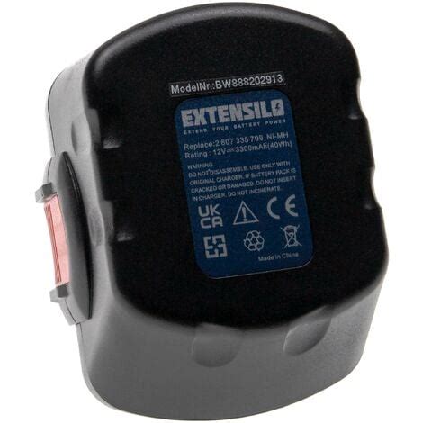 EXTENSILO 3x Batteries Compatible Avec Bosch GSR 12 2 JAN 55 GSR 12 1