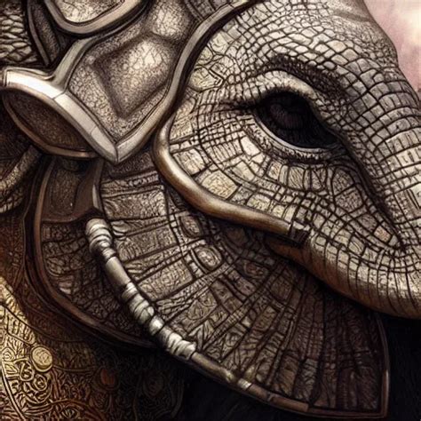 Closeup An Armored War Elephant Dandd Fantasy Stable Diffusion Openart