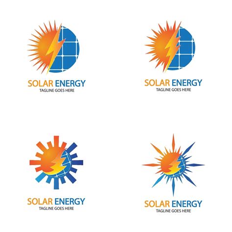 plantilla de diseño de logotipo de energía solar de sol diseños de