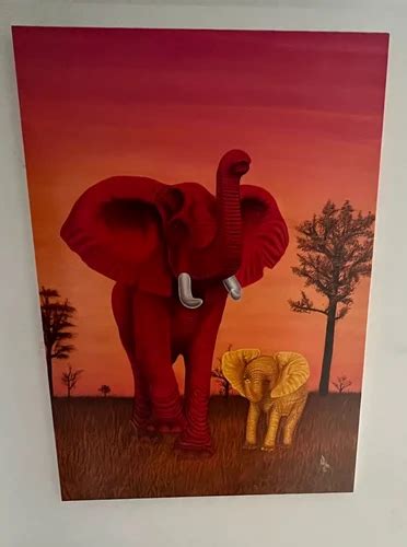 Finished Elephant Oil Painting at ₹ 4000 in Hat Piplia | ID: 2853872696862