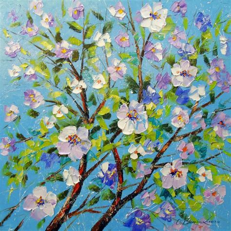 Apple Blossom Tree Painting