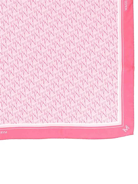Magda Butrym Monogram Silk Scarf In Nude Neutrals ModeSens