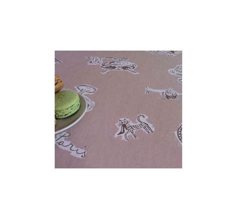 Nappe Enduite Ronde Ou Ovale Paris Taupe Dimension Ovale X Cm