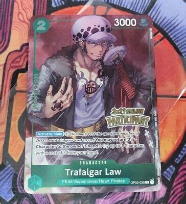 Trafalgar Law Online Regional 2023 Participant OP02 035 One Piece Card