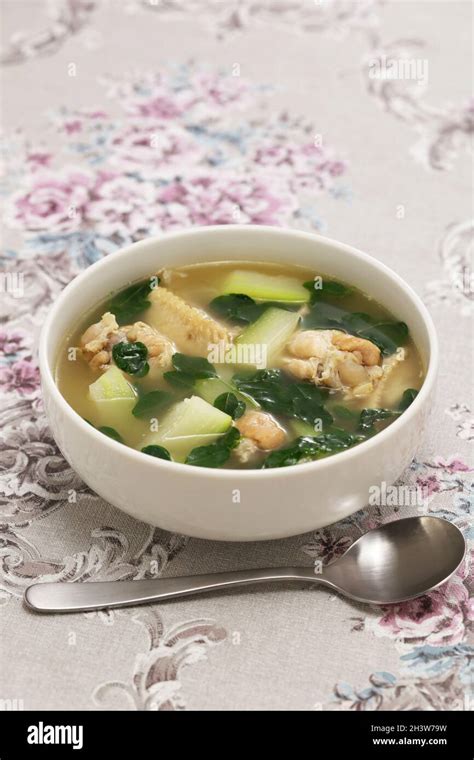 Tinolang Manok, Filipino cuisine, chicken green papaya moringa soup Stock Photo - Alamy