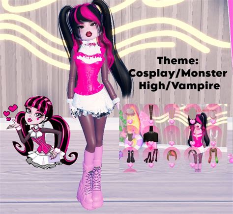 Dress To Impress Roblox Theme Monster High Cosplay Vampire In