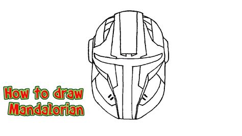 How To Draw Mandalorian Helmet Step By Step At Drawing Tutorials