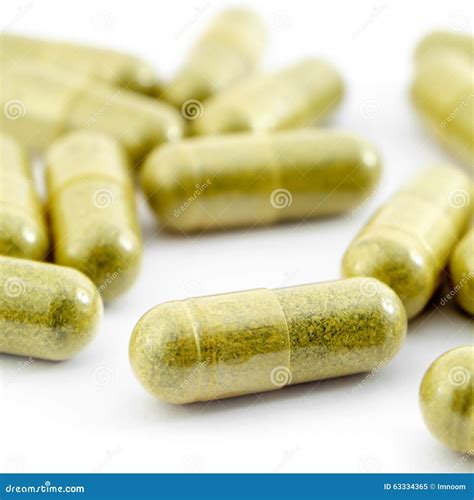 Herbal Medicine Capsules Stock Image Image Of Discomfort 63334365