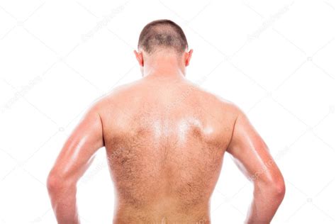 Back View Of Shirtless Man Stock Photo By Janmika