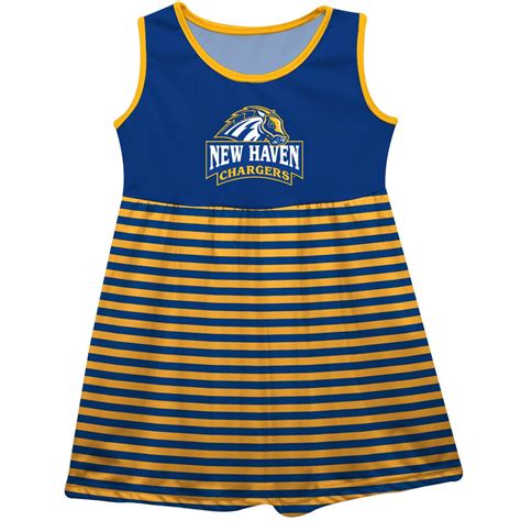 University Of New Haven Chargers Blue And Gold Sleeveless Tank Etsy