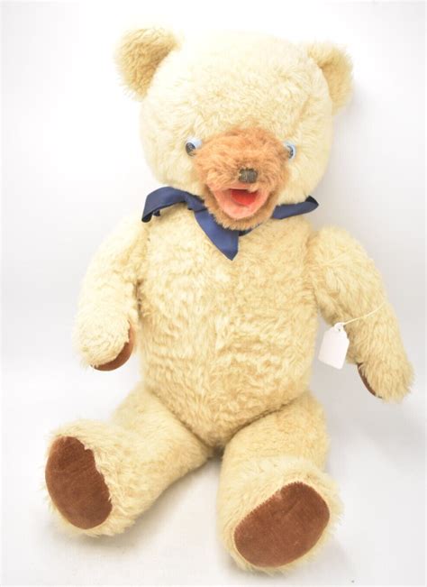 Vintage 1960s Pedigree Made In Ireland Open Mouth Teddy Bear