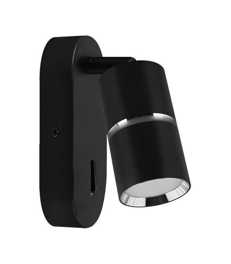 Luminaria De Techo Dior Negro Cromo Gu Con Interruptor Wll Negro