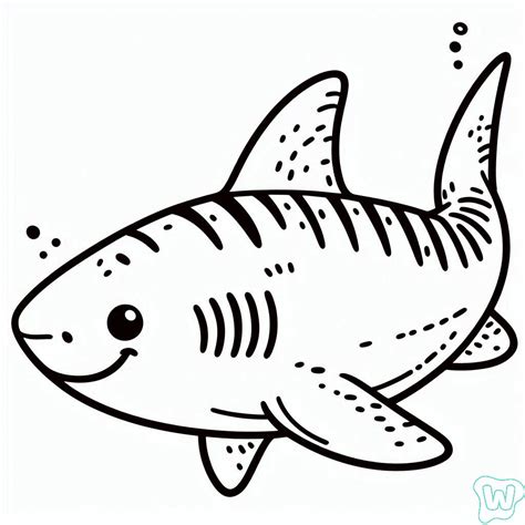 20 Tiburones Para Colorear Descargar PDF Para Colorear