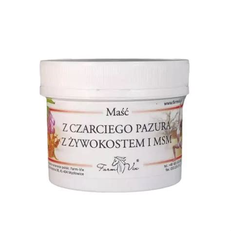 Maść z Czarciego Pazura z Żywokostem i MSM 150 ml Farm Vix