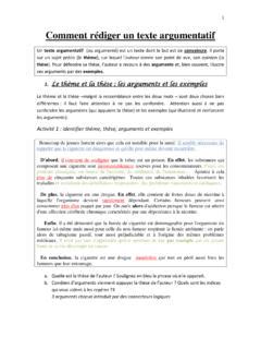 Comment rédiger un texte argumentatif comment r 233 diger un texte