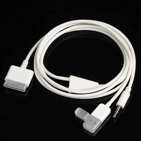 35mm Jack Car Aux Stereo Audio 30 Pin Usb Charger Data Sync Cord Charging Cable For Iphone 44s