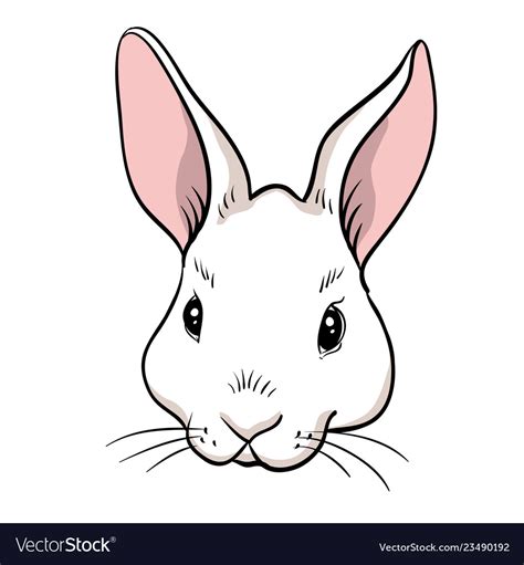 Rabbit head isolated Royalty Free Vector Image