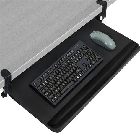 Amazon Keyboard Tray Under Desk With Wrist Support Pad Pull Out