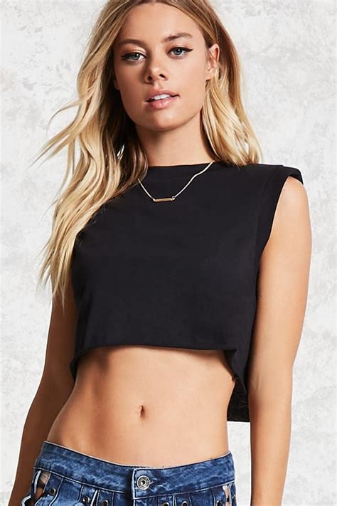 Cropped Muscle Tee Forever21 Clothes Design Crop Top Blouse Fashion