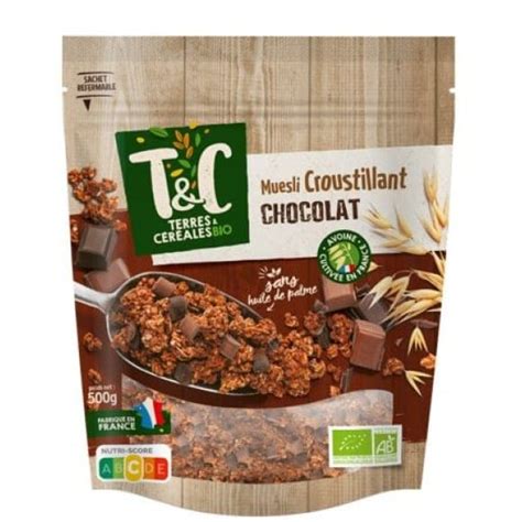 Terre Et C R Ales Bio Muesli Croustillant Chocolat Monoprix Fr