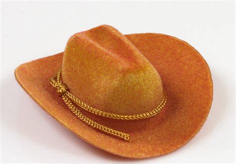 4 Burnt Orange Cowboy Hat Pack 12 Flocked Plastic Etsy