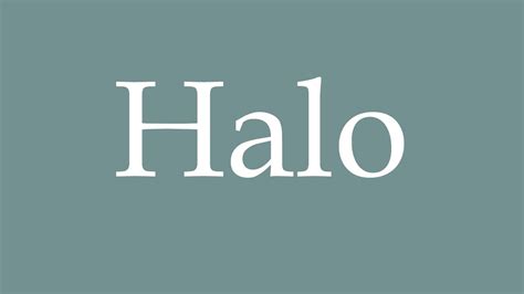 How to Pronounce ''Halo'' Correctly in French - YouTube