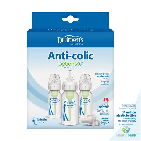 Dr Brown S Options Anti Colic Baby Bottle 4oz 3pk Walmart