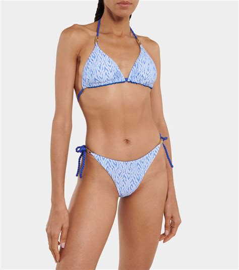 Ibiza Printed Reversible Bikini Top In Blue Heidi Klein Mytheresa