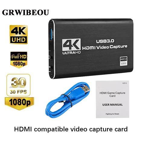 Dispositif De Carte De Capture Vid O Compatible HDMI PC PS4 Jeu