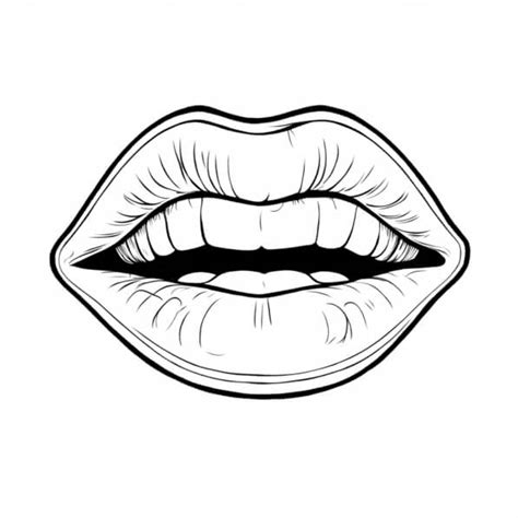 Descarga Dibujo Educativo De La Boca De Una Mujer Páginas Para Colorear