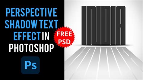 How To Create 3d Perspective Shadow For Text In Photoshop Tutorial