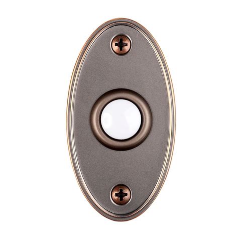 Hampton Bay Wired Lighted Door Bell Push Button Mediterranean Bronze The Home Depot Canada