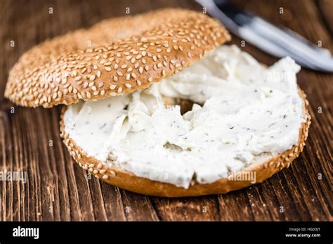 Sesame Bagel With Cream Cheese