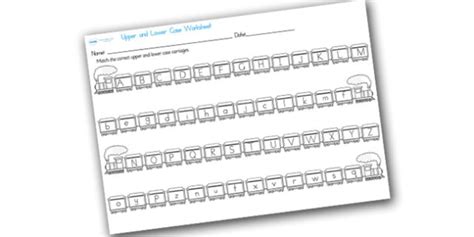 Upper Case And Lower Case Matching Worksheet