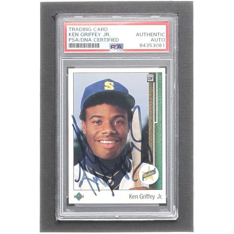 Ken Griffey Jr Signed Upper Deck Rc Psa Pristine Auction