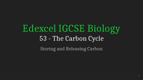 Edexcel Igcse Biology Lesson 53 The Carbon Cycle Teaching Resources