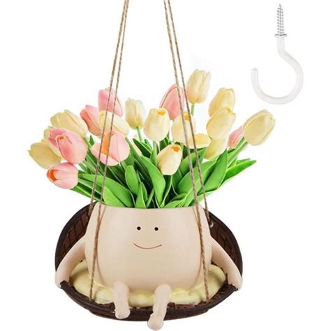 Pot De Fleur Suspendu Vase Visage Pot Suspendu Plante Interieur