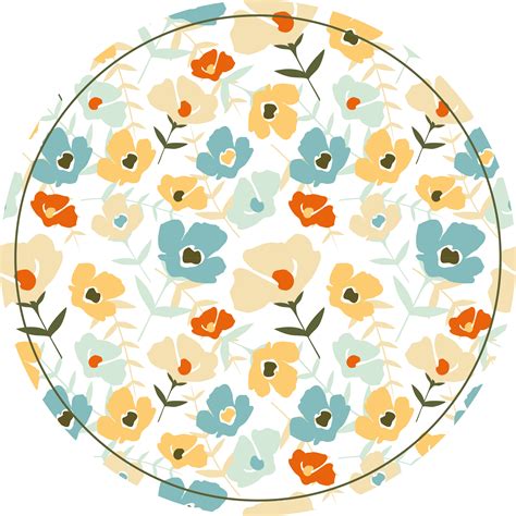 Tapis En Vinyle Nature Fleurs Aquarelles Tenstickers