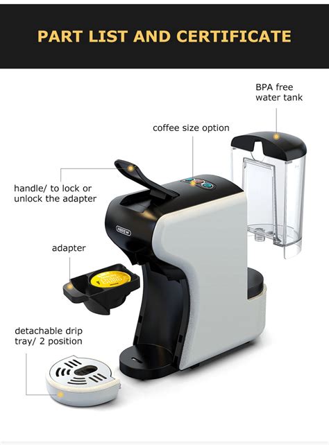 Hibrew H1A Expresso Coffee Machine hot&cold 4 in 1, 19 Bar | Europe