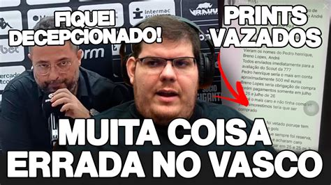 Casimiro Comenta Sobre Demiss O De Alexandre Mattos Do Vasco Youtube