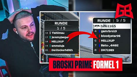 BROSKI In Seiner FORMEL 1 PRIME FORMEL 1 OPEN LOBBY Mit TISI YouTube