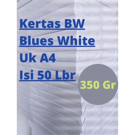 Jual Kertas Karton Bw Gr A Isi Lembar Kertas Blues White