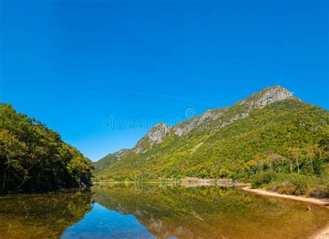 Profile Lake At The Franconia Notch State Park Stock Image Image Of