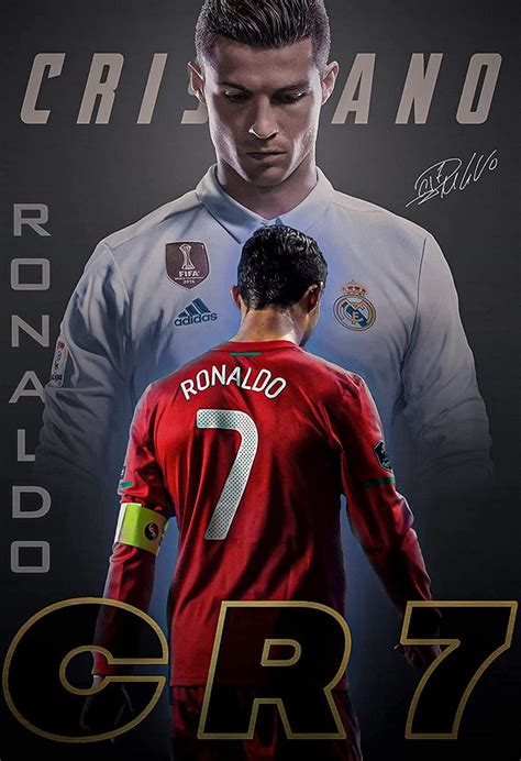 Cr7 Cristiano Ronaldo Poster For Wall Art Signed Football Soccer Wall