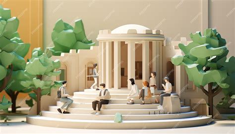 Premium Ai Image Some Students Sitting At Univercity Hall Cartoon