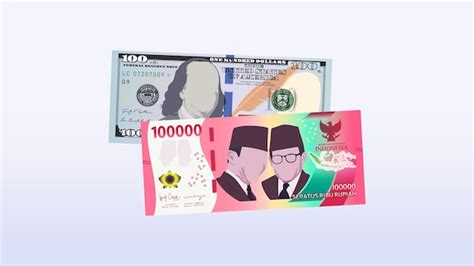 Premium Vector Dollar And Rupiah Currency Vector Medium Of Exchange