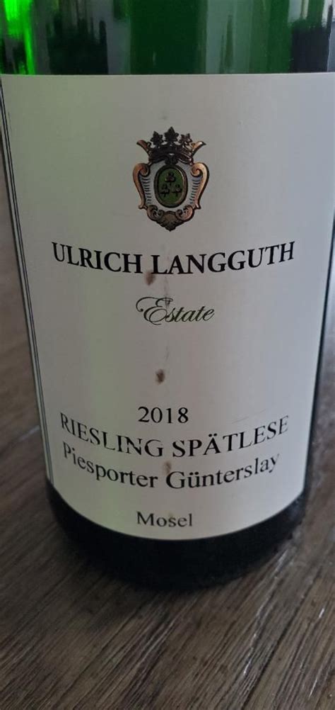 2017 Ulrich Langguth Piesporter Günterslay Riesling Spätlese Germany