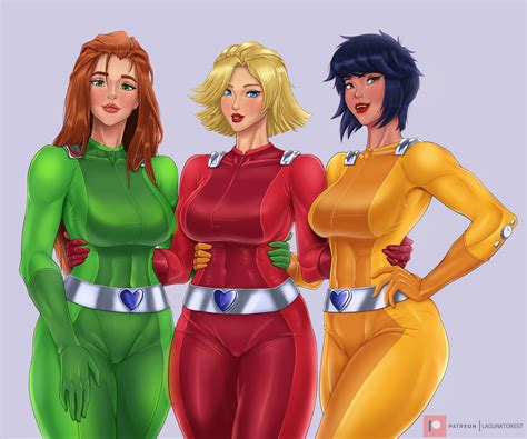 Rule 34 3 Bodysuits 3girls Alex Totally Spies Black Hair Blonde