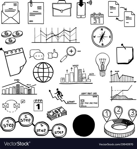 set  social media business finance royalty  vector