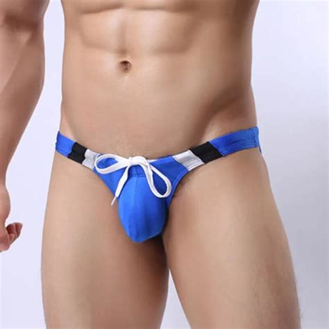 Hot Bikini Mens Swim Briefs Ultra Low Waist Swimwear Micro Mini Slip Swimming Trunks Swimsuit